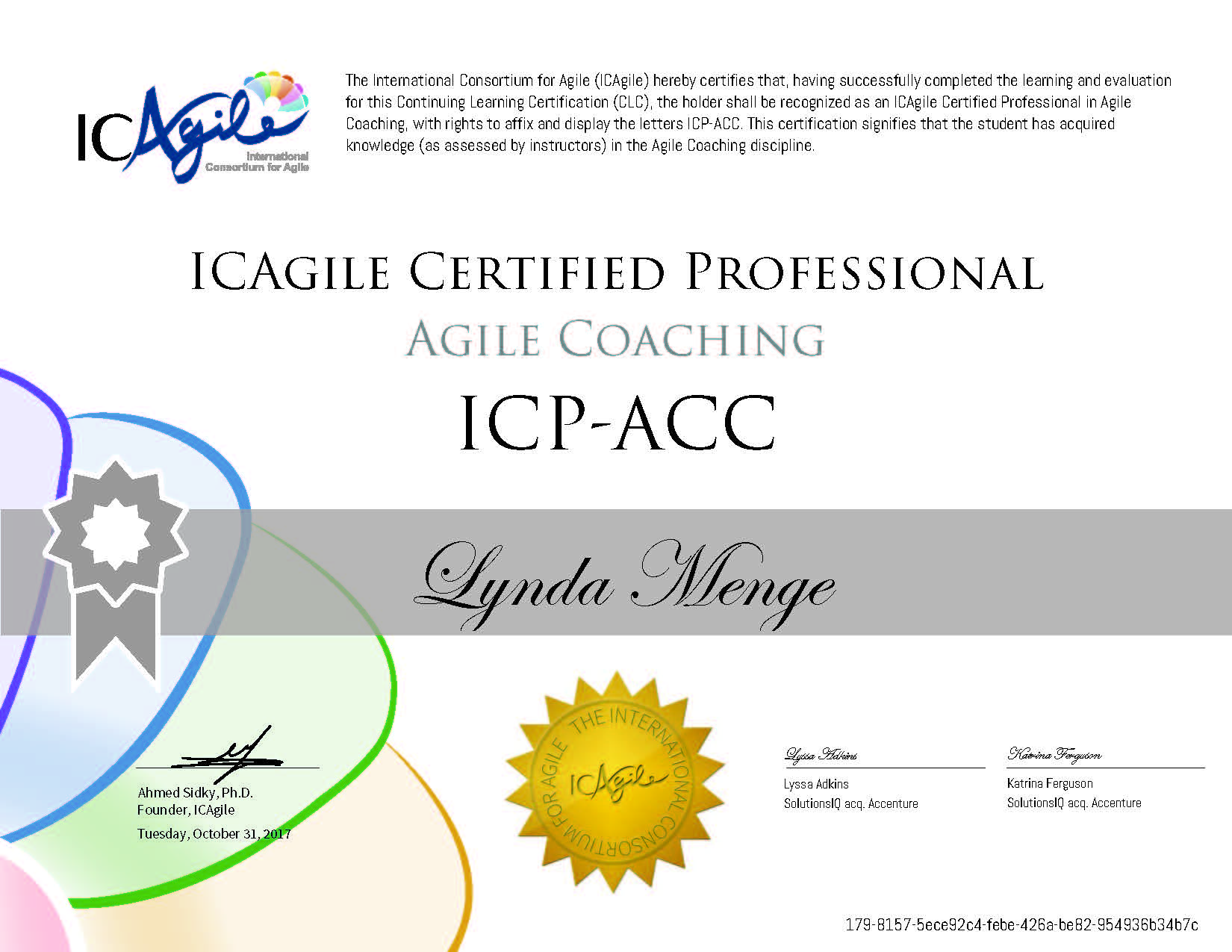 ICP-ATF Agile Team Facilitation Certified Professional - Lynda Menge